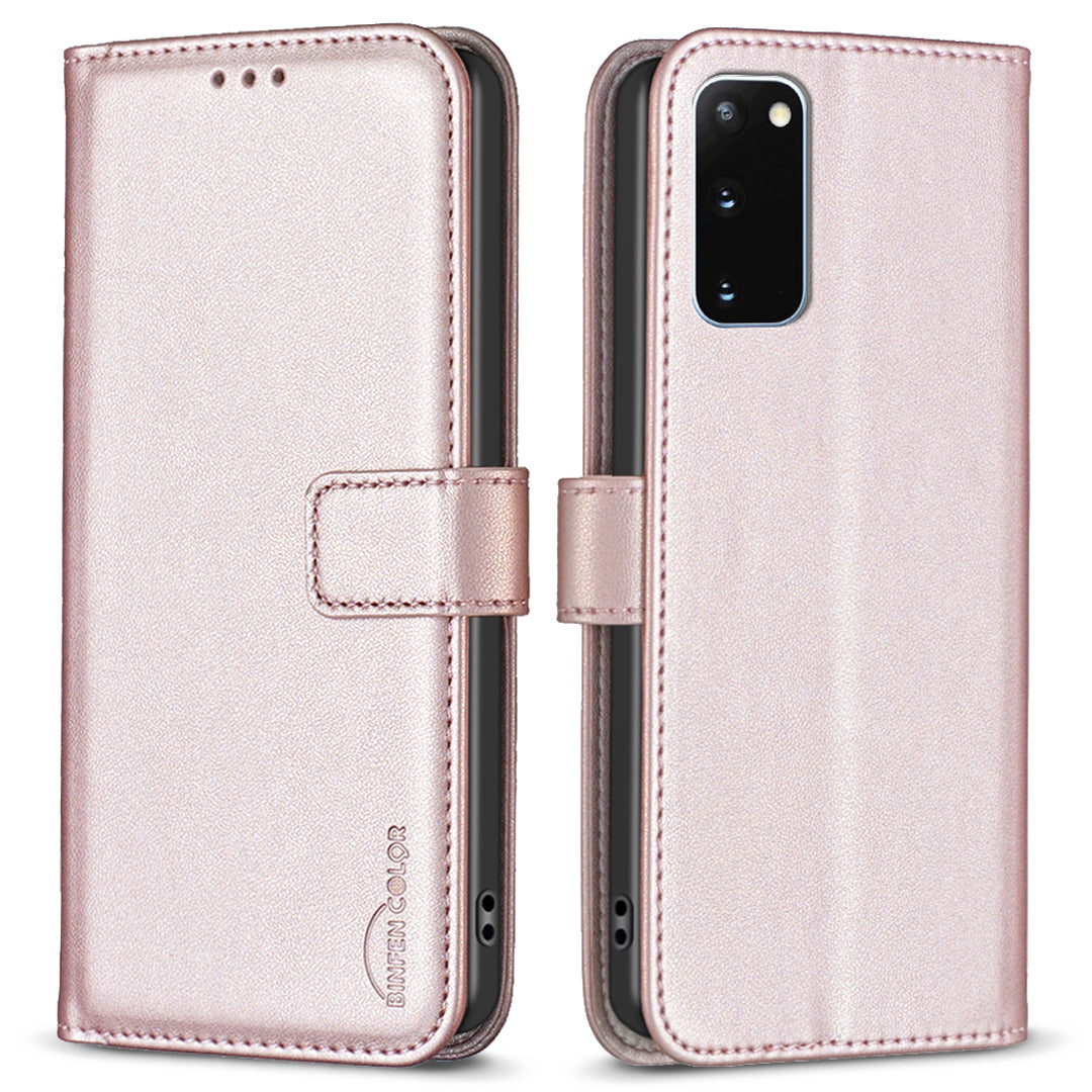 BINFEN COLOR BF17 For Samsung Galaxy S20 4G / 5G Flip Folio Wallet Cover PU Leather Stand Phone Case BINFEN COLOR BF17 For Samsung Galaxy S20 4G / 5G Flip Folio Wallet Cover PU Leather Stand Phone Case